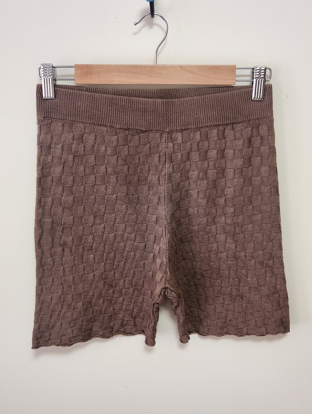Ajaie Alaie Checkered Knit Bike Shorts - XS/S